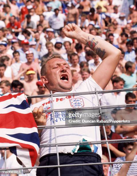 An England Fan during UEFA Euro 88 in West Germany, circa June 1988.