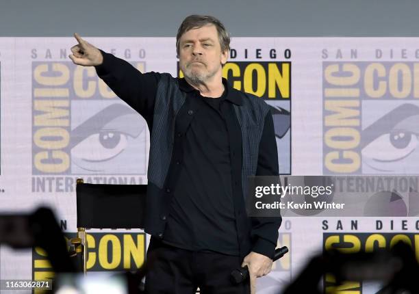 Mark Hamill accepts the Icon award during the Netflix's "The Dark Crystal: Age Of Resistance" Panel during 2019 Comic-Con International at San Diego...