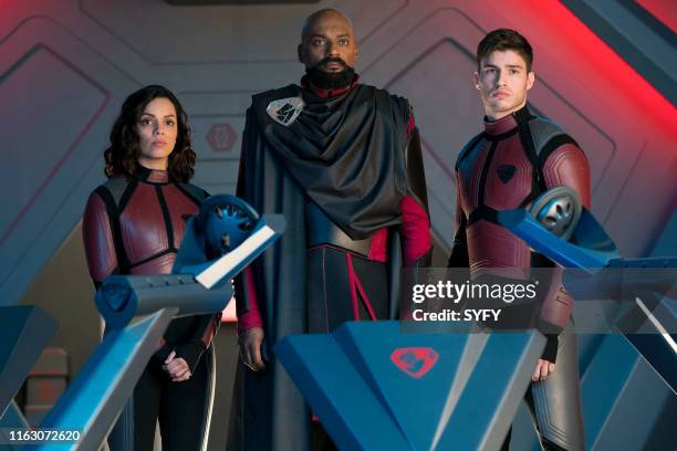 The Alpha and the Omega" Episode 210 -- Pictured: Georgina Campbell as Lyta-Zod, Colin Salmon as Zod, Cameron Cuffe as Seg-El --