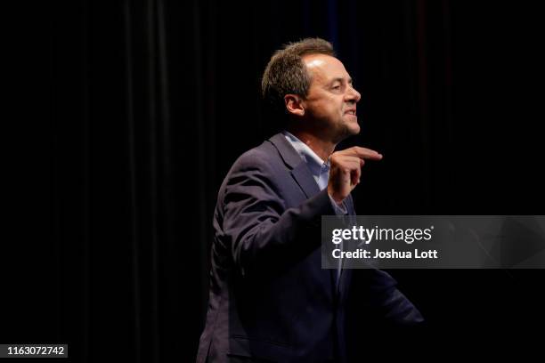 Presidential candidate, Governor of Montana, Steve Bullock speaks at the Iowa Federation Labor Convention on August 21, 2019 in Altoona, Iowa....