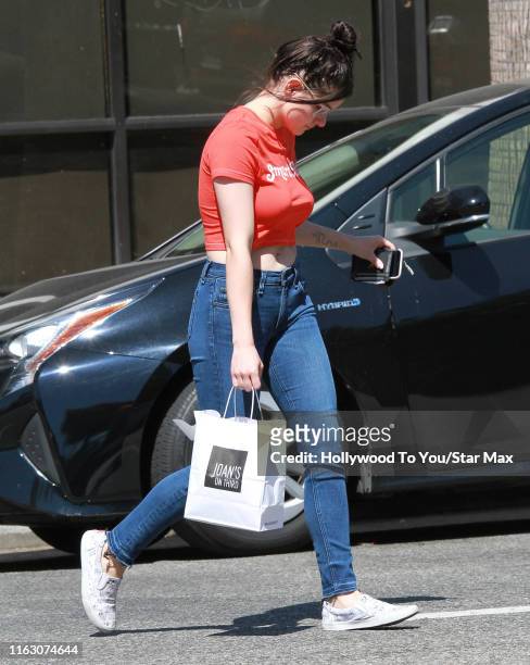 Ariel Winter is seen on August 21, 2019 at Los Angeles.
