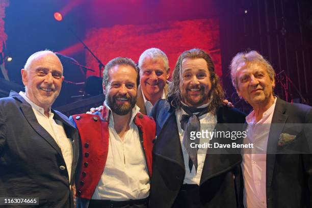 Claude-Michel Schonberg, Alfie Boe, Sir Cameron Mackintosh, Michael Ball and Alain Boublil attend the press night performance of "Les Miserables: The...