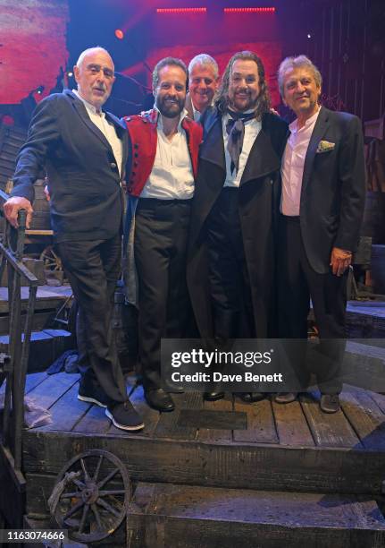 Claude-Michel Schonberg, Alfie Boe, Sir Cameron Mackintosh, Michael Ball and Alain Boublil attend the press night performance of "Les Miserables: The...