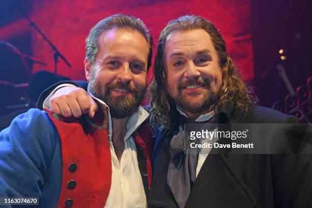 Alfie Boe and Michael Ball attend the press night performance of "Les Miserables: The Staged Concert" at The Gielgud Theatre on August 21, 2019 in...