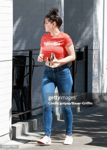 Ariel Winter is seen on August 21, 2019 in Los Angeles, California.