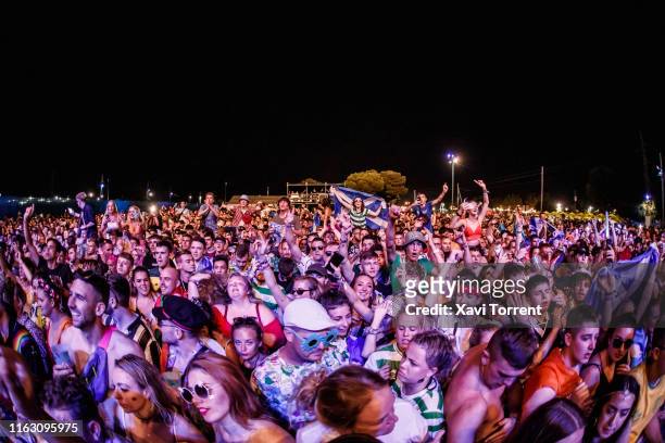 View of the crowd during the Festival Internacional de Benicassim on July 19, 2019 in Benicassim, Spain.