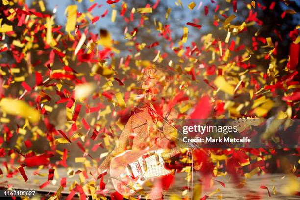 Nick Allbrook of Pond performs on the Amphitheatre stage during Splendour In The Grass 2019 on July 20, 2019 in Byron Bay, Australia.