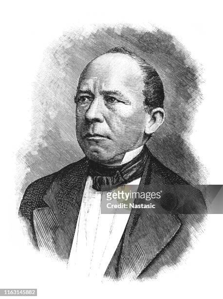 martin friedrich rudolf von delbrück (16 april 1817 – 1 february 1903) was a prussian statesman at the time of otto von bismarck - saxony stock illustrations