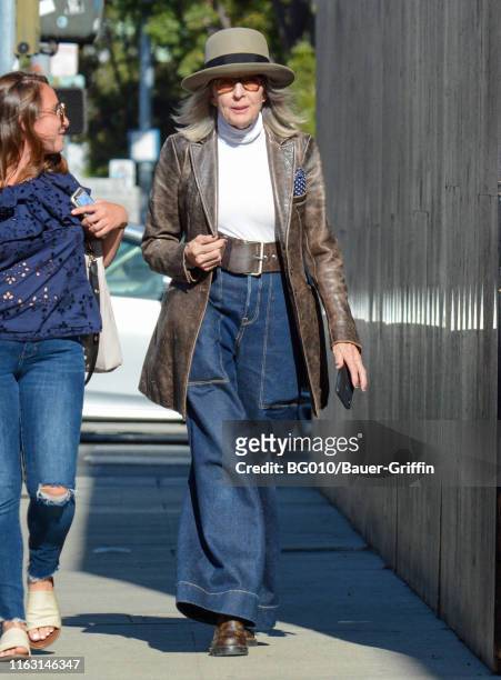 Diane Keaton is seen on August 21, 2019 in Los Angeles, California.