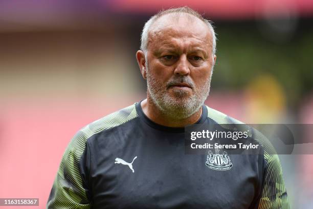 Newcastle United's Head of Under 23's Coach Neil Redfearn during the Premier League Asia Trophy match between Newcastle United and West Ham United at...