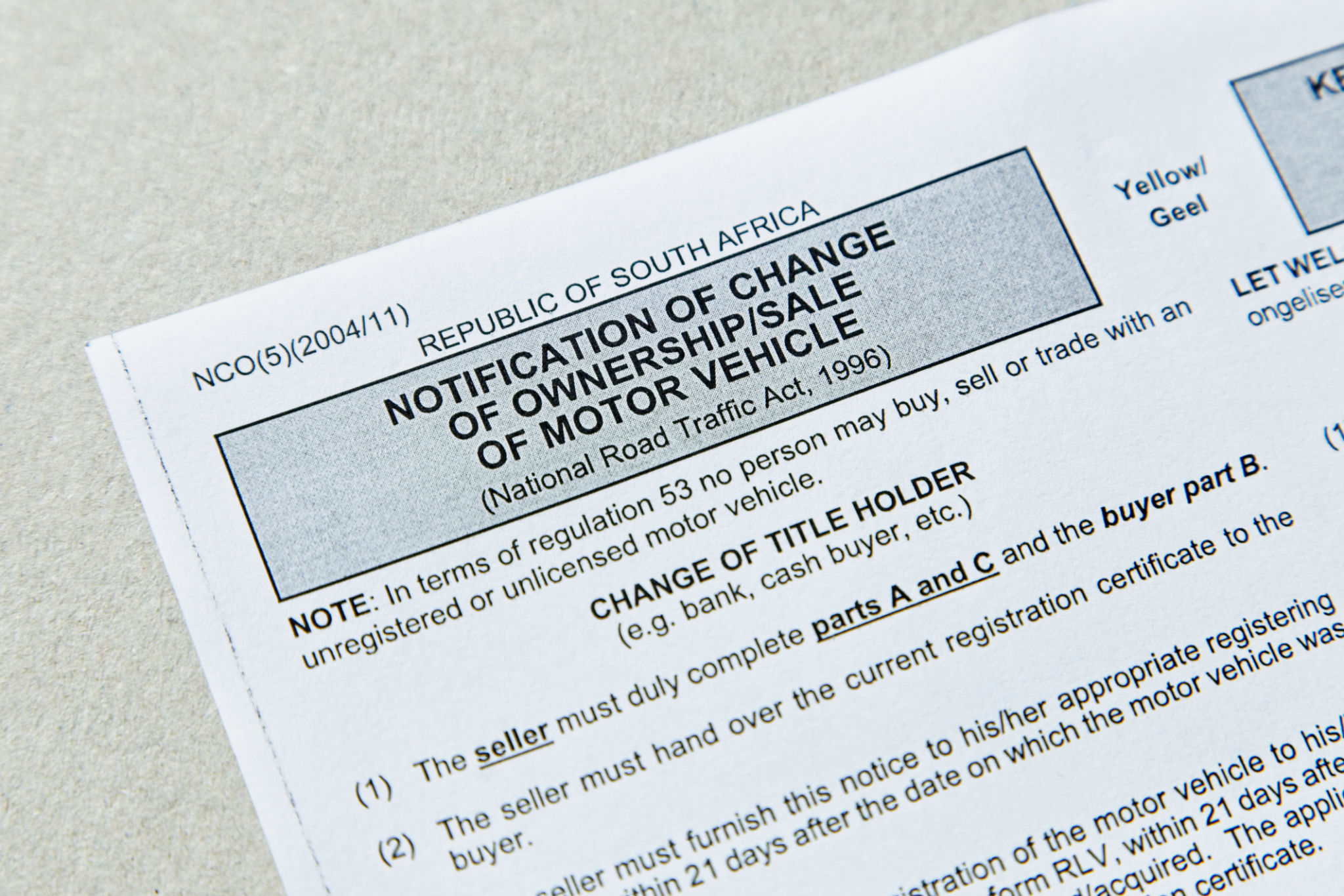 car title document