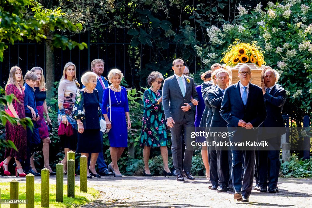 Funeral Of Princess Christina Of The Netherlands At Noordeinde Palace In Amsterdam