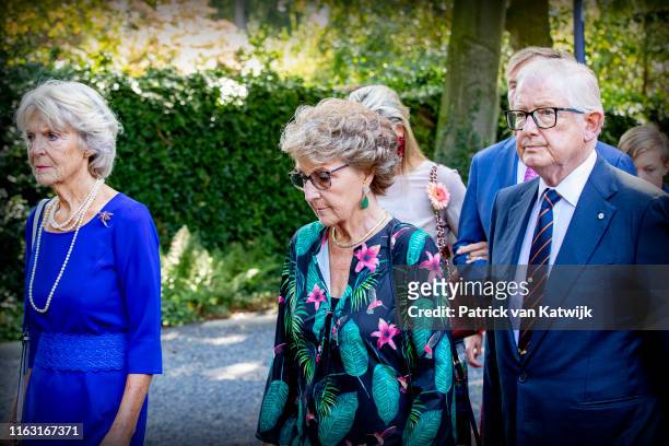 Princess Irene of The Netherlands, Princess Margriet of The Netherlands and Pieter van Vollenhoven attend the funeral of Princess Christina at the...