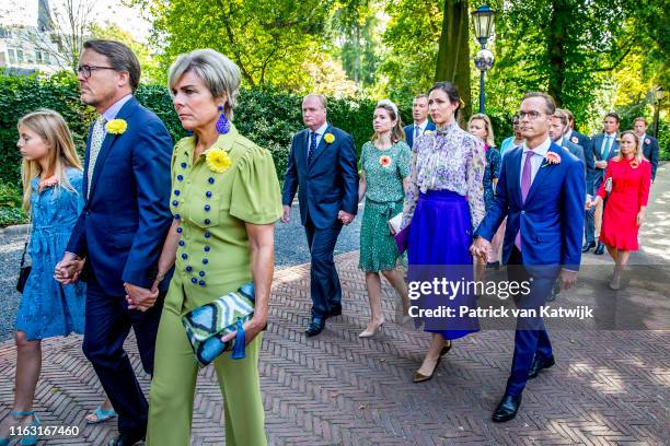 Prince Constantijn of The Netherlands, Princess Laurentien of The Netherlands and Countess Leonore, Prince Jaime de Bourbon de Parme, Princess...