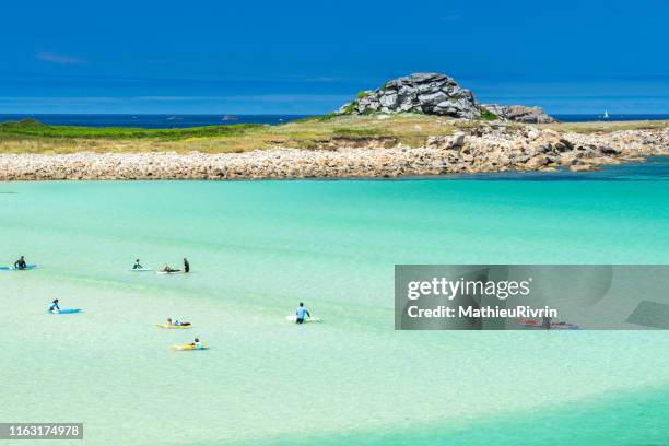 les caraïbes de bretagne en été : les vacances à la plage - insel sable island stock-fotos und bilder