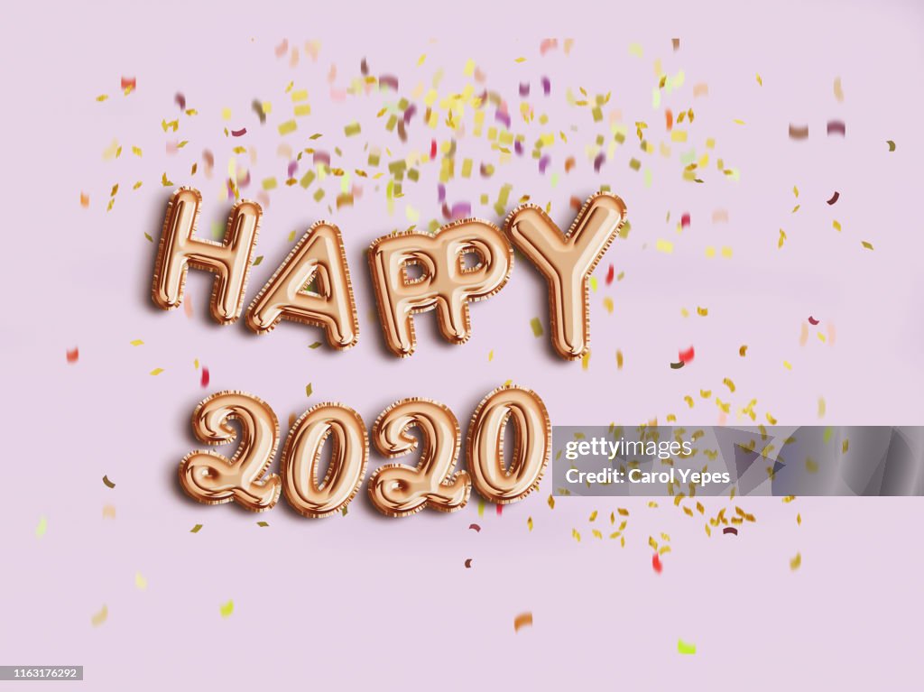 Happy new year 2020 balloon