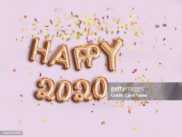 happy new year 2020 balloon - new years eve 2020 stock pictures, royalty-free photos & images