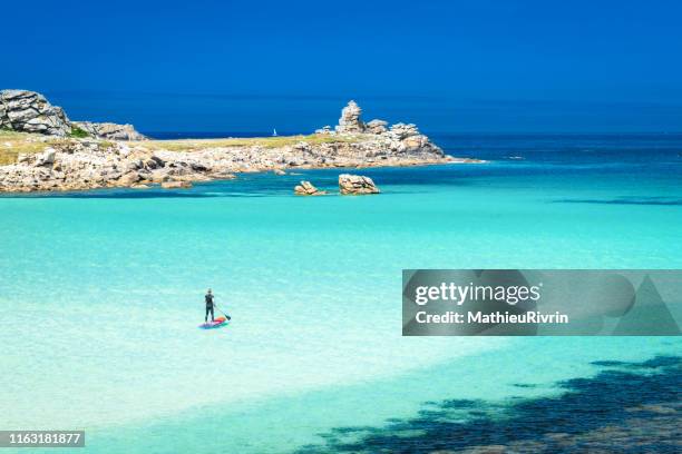 les caraïbes de bretagne en été : les vacances à la plage - insel sable island stock-fotos und bilder