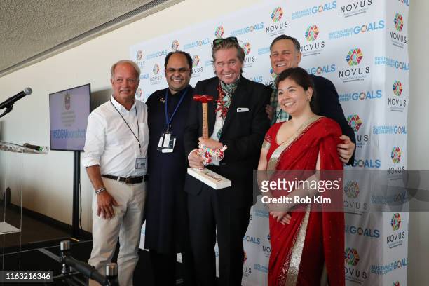 Kunal Sood, Val Kilmer, Chris Hatkoff and Laura Muranaka attend The NOVUS SDG Moonshots Summit at United Nations on July 20, 2019 in New York City.