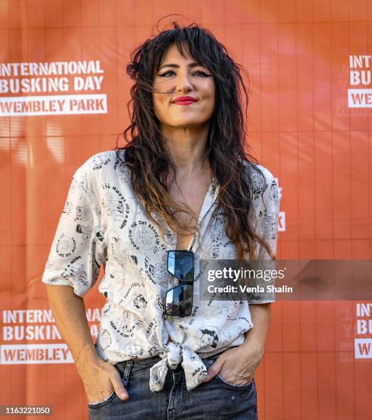 Tunstall during International Busking Day at Wembley Park on July 20, 2019 in London, England.