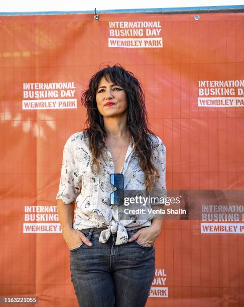 Tunstall during International Busking Day at Wembley Park on July 20, 2019 in London, England.