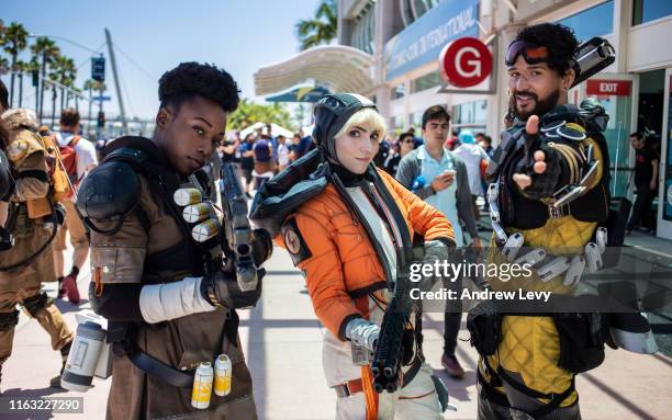 Apex Legends Cosplayers attend 2019 Comic-Con International on July 19, 2019 in San Diego, California.