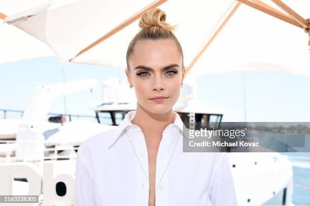 Cara Delevingne attends the #IMDboat at San Diego Comic-Con 2019: Day Three at the IMDb Yacht on July 20, 2019 in San Diego, California.