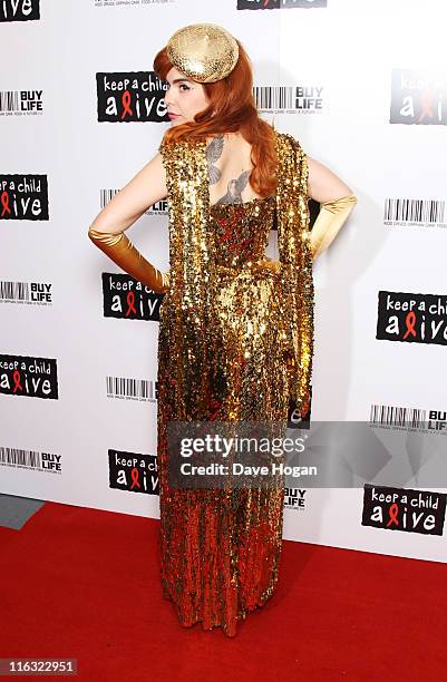 Paloma Faith attends the Keep a Child Alive Black Ball 2011 at Camden Roundhouse on June 15, 2011 in London, England.