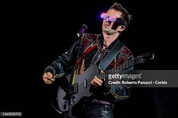 Matt Bellamy of Muse performs onstage at Olimpico Stadium on July 20, 2019 in Rome, Italy.