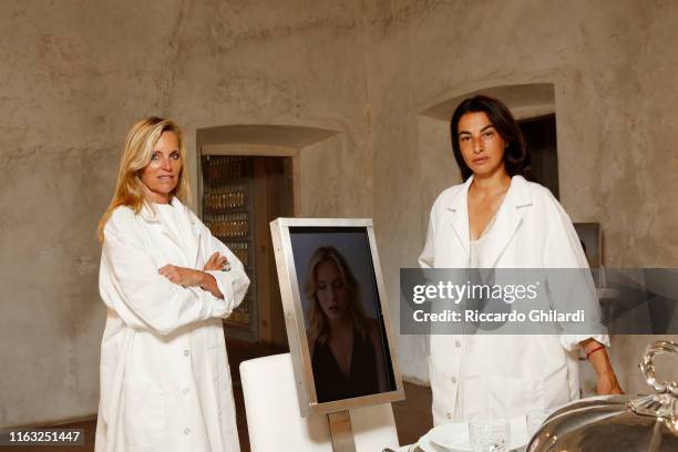 Rachel Hovnanian and Annalisa Bugliani attend the museum show opening for Rachel Lee Hovnanian's "Open Secrets" at Palazzo Mediceo, Seravezza, Italy...