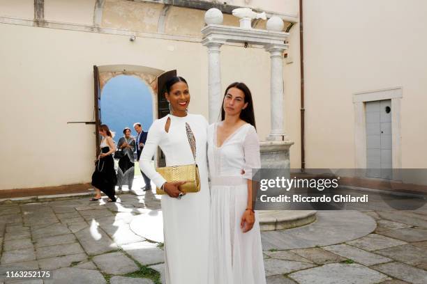 Sherett Dahlstrom and Annalisa Bugliani attend the museum show opening for Rachel Lee Hovnanian's "Open Secrets" at Palazzo Mediceo, Seravezza, Italy...