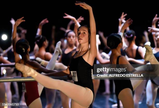 Mexican teen dancers take part in an audition at the Centro Nacional de las Artes in Mexico City on July 11, 2019. - Mexico starts to stand out in...
