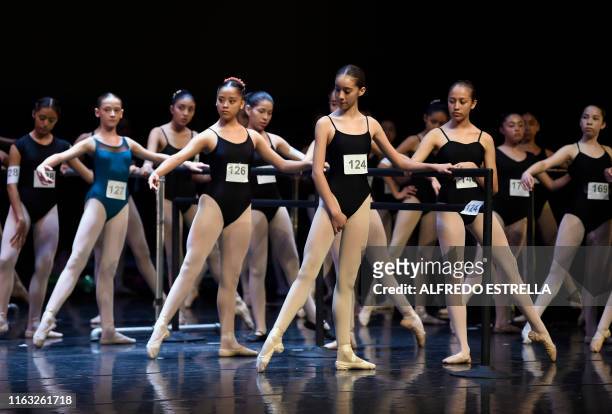 Mexican teen dancers take part in an audition at the Centro Nacional de las Artes in Mexico City on July 11, 2019. - Mexico starts to stand out in...