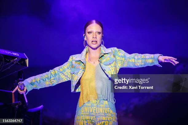 Jess Glynne performs in concert during the Festival Internacional de Benicassim on July 20, 2019 in Benicassim, Spain.