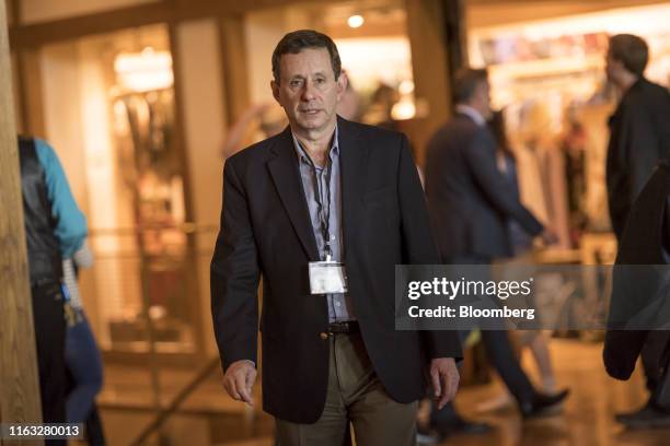 Jose De Gregorio, professor of economics at the Universidad de Chile, arrives for dinner during the Jackson Hole economic symposium, sponsored by the...