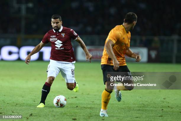 Tomas Rincon of Torino FC in action during the UEFA Europa League playoff first leg football match between Torino Fc and Wolverhampton Wanderers Fc....