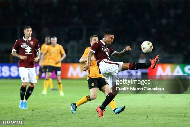 Armando Izzo of Torino FC in action during the UEFA Europa League playoff first leg football match between Torino Fc and Wolverhampton Wanderers Fc....