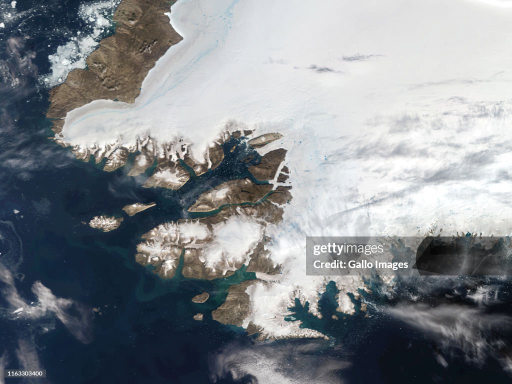 Satellite views of Northwestern Greenland