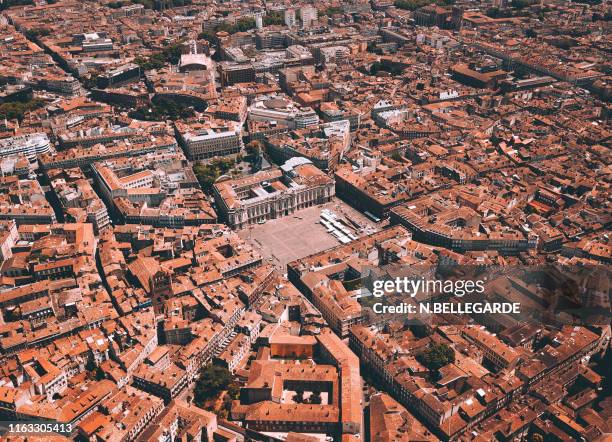 place du capitole - toulouse aerial stock pictures, royalty-free photos & images