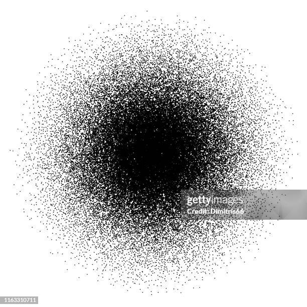 circular grainy background. - black and white colour stock illustrations