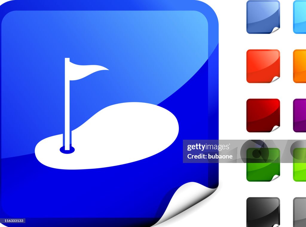 Bandeira de Golfe e buraco no autocolante