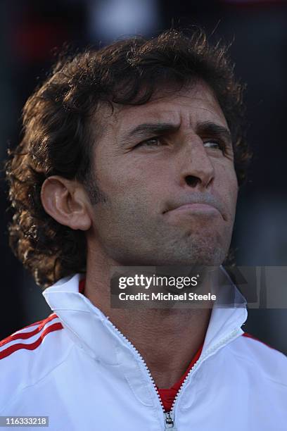 Luis Milla coach of Spain during the UEFA European Under-21 Championship Group B match between Czech Republic and Spain at the Viborg Stadium on June...