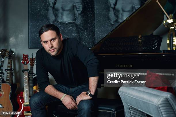 Entrepreneur, record executive, talent manager, philanthropist and record label owner Scooter Braun is photographed for GQ magazine on November 7,...