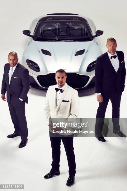 Top Gear presenters Chris Harris, Paddy McGuinness and Andrew Flintoff are photographed for the Daily Mail on May 20, 2019 in London, England.