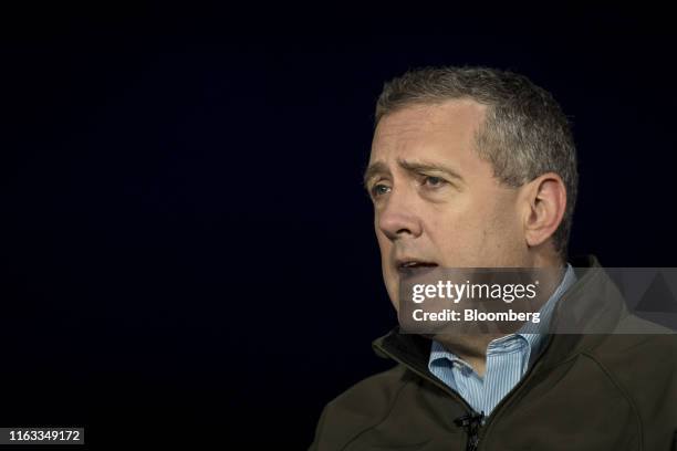 James Bullard, president and chief executive officer of Federal Reserve Bank of St. Louis, speaks during a Bloomberg Television interview at the...