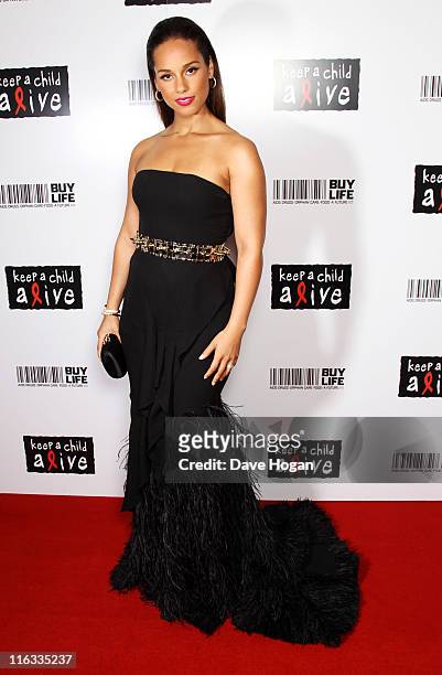 Alicia Keys attends the Keep a Child Alive Black Ball 2011 at Camden Roundhouse on June 15, 2011 in London, England.
