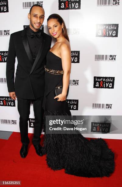 Alicia Keys and Swizz Beatz attend the Keep a Child Alive Black Ball 2011 at Camden Roundhouse on June 15, 2011 in London, England.