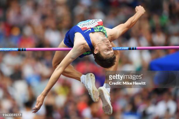 Andriy Protsenko of Ukraine competes in the High Jump during Day Two of the Muller Anniversary Games IAAF Diamond League event at the London Stadium...