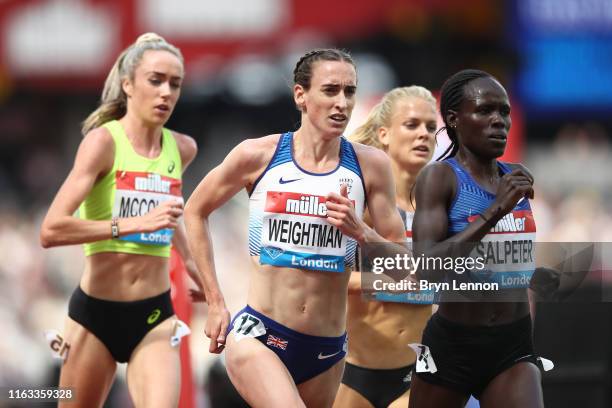 Laura Weightman of Great Britain competes in the Women's 5000m during Day Two of the Muller Anniversary Games IAAF Diamond League event at the London...