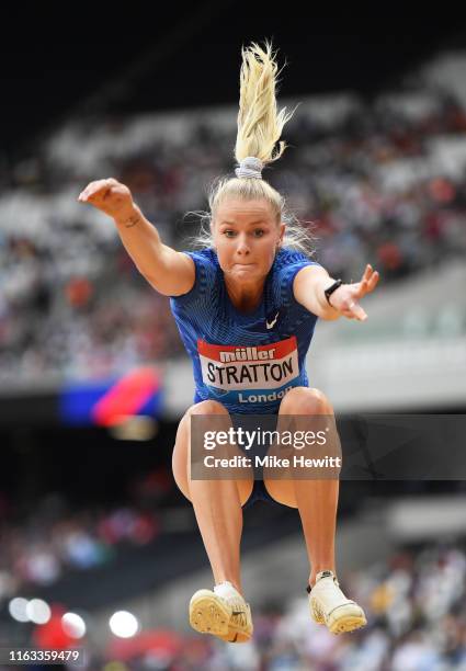 Brooke Stratton of Australia competes in the Women's Long Jump during Day Two of the Muller Anniversary Games IAAF Diamond League event at the London...